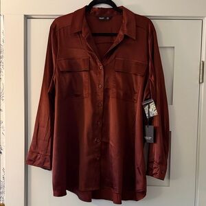 Simply Vera Vera Wang Rich Burgundy Top